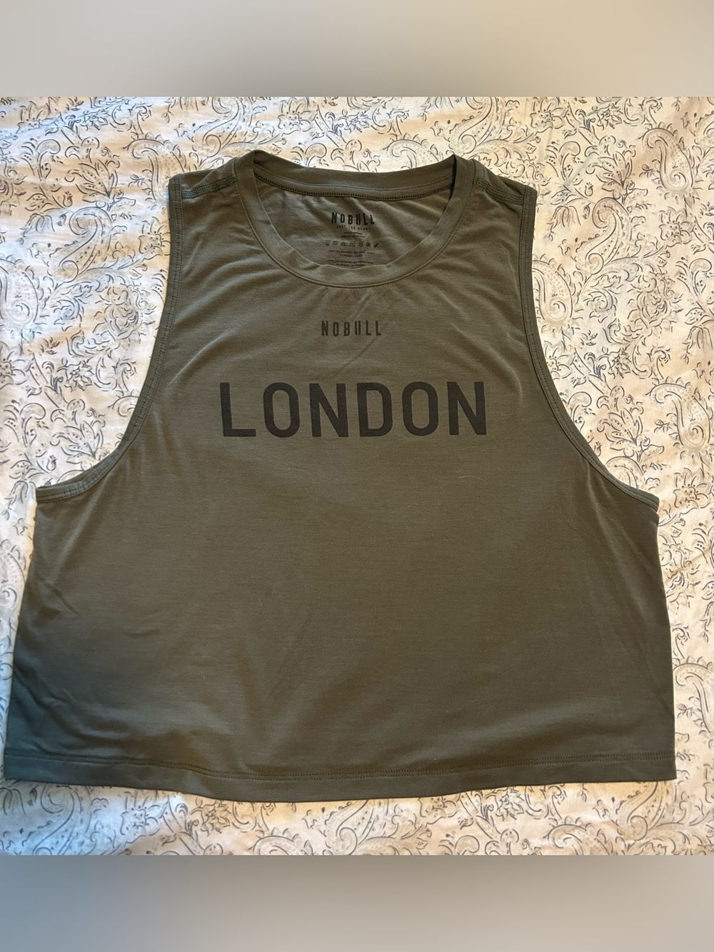 NOBULL Olive Green London Crop Tank